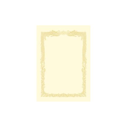 ●ササガワ　ＯＡ対応賞状用紙　横書用　１００枚パック　タカ印　Ａ４判（クリーム）