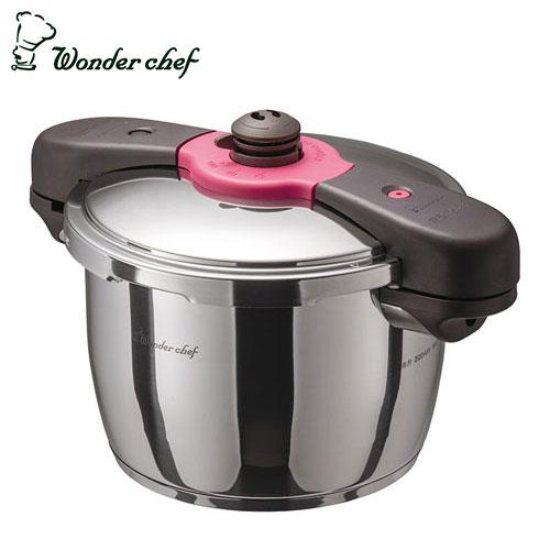 ●ワンダーシェフ　魔法のクイック料理　ＺＱシリーズ　両手圧力鍋５．５Ｌ　カレーレシピガラス蓋付