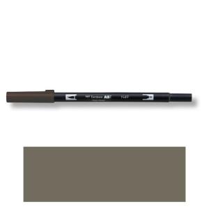 トンボ鉛筆　ＡＢＴ　デュアルブラッシュペン　水彩　マーカー　カラーペン　ツインタイプ　DUALBRUSH　単色（ウォームグレー8）｜dotkae-ru