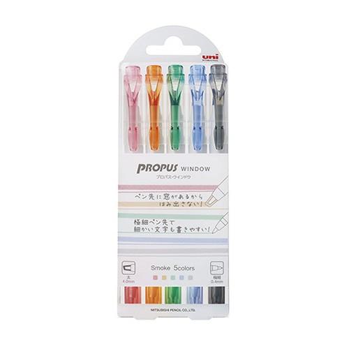 三菱鉛筆　プロパス・ウインドウ カラーマーカー 5色セット PUS103T5C3