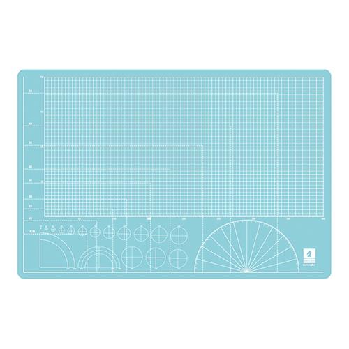 ミワックス　スケルトンカッティングマット　（ブルー）