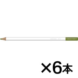 トンボ鉛筆　色鉛筆　色辞典単色Ｄ１６　１セット（６本入） （苔色　（こけいろ））｜dotkae-ru