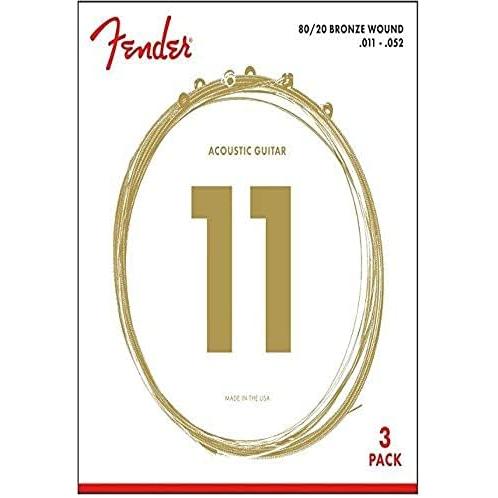 フェンダーアコースティックギター弦 80/20 Bronze Acoustic Strings, B...