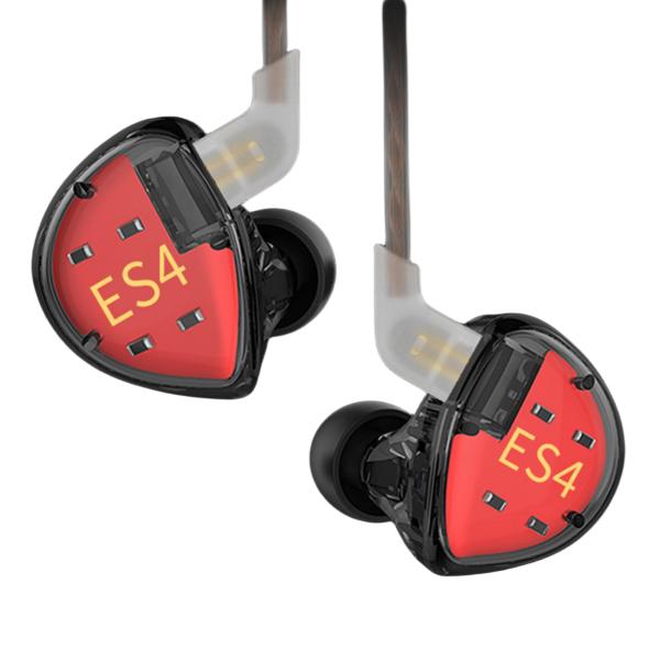 ワイヤレスイヤホン ヘッドホン KZ ES4 有線耳ヘッドフォン 高解像度 IEM ノイズ キャンセ...