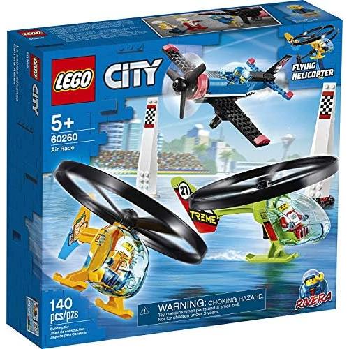 レゴ シティエアレース60260フライングヘリコプター玩具、2リップコードヘリコプター、スタントプレ...