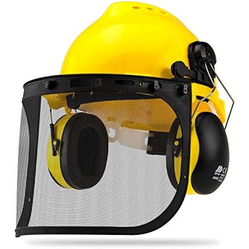 工具 NEIKO 林業用安全ヘルメット シールド 耳あて付 チェーンソー用ヘルメット フェイスシ 5...