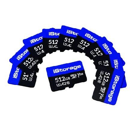 10 Pack iStorage MicroSD Card 512GB Encrypt Data s...