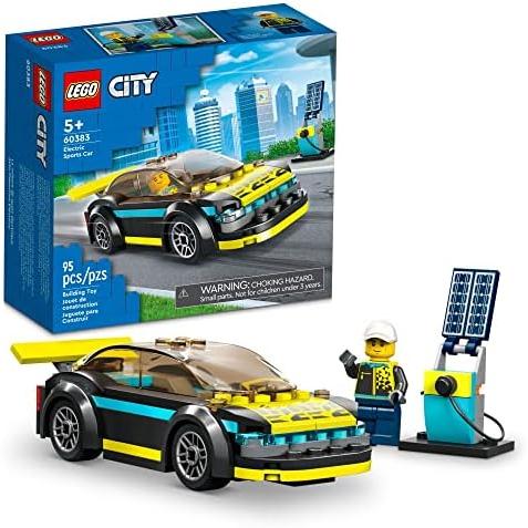 レゴ シティ電動スポーツカー60383、5歳以上の男の子と女の子のためのおもちゃ、レーシングドライバ...