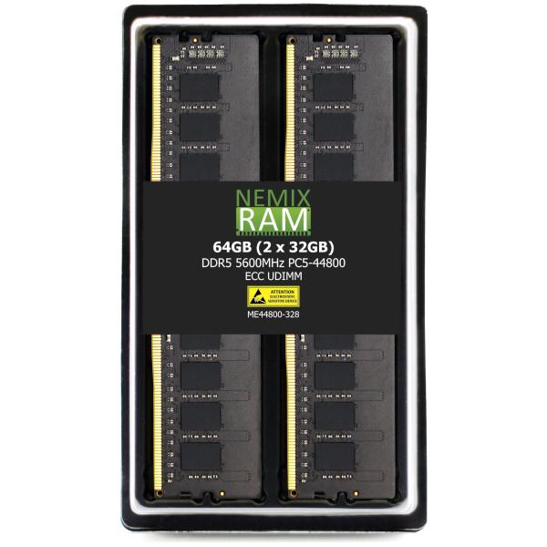 【並行輸入品】 64GB (2X32GB) DDR5 5600MHz ECC UDIMM Unbuf...