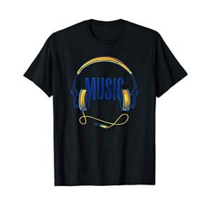 Headphones Earbuds Headset Music Gift Design Tシャツ