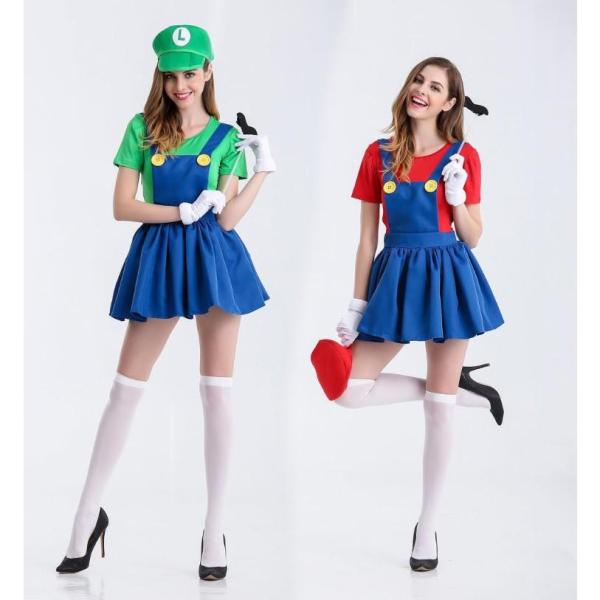 コスプレ マリオ ルイージ レディース ハロウィン 仮装 コスチューム 制服 クリスマス イベント ...