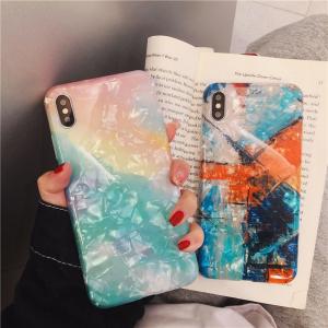 Iphone Xr ケース Iphone Se ケース Iphone8 Se2 ケース Iphone Xs Iphone8plus ケース おしゃれ アイフォン スマホケース かわいい レインボー シェル I1040 Dot To Dot 通販 Yahoo ショッピング