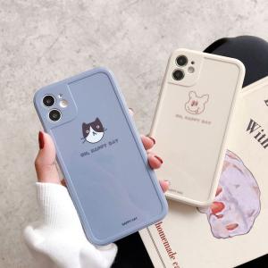 iPhone12 ケース iPhone12Pro ケース iPhone11 ケース iPhone SE mini 12ProMax ケース スマホケース 韓国 かわいい 動物 北欧 猫 ネコ 犬 イヌ アクセサリー