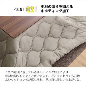洗濯OKなダウン生地の薄掛けこたつ布団 長方形...の詳細画像5
