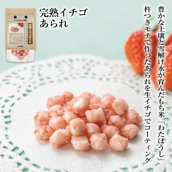 犬 おやつ 無添加 国産 手作り ドットわんの逸品 完熟イチゴあられ 20g  いぬ おやつ あられ...