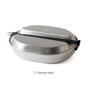 調理プレート ステンレス おしゃれ キャンプ アマブロ amabro メスキットパン  MESS KIT PAN/Round  amabro 1543MESS KIT PAN/Round｜double-edge