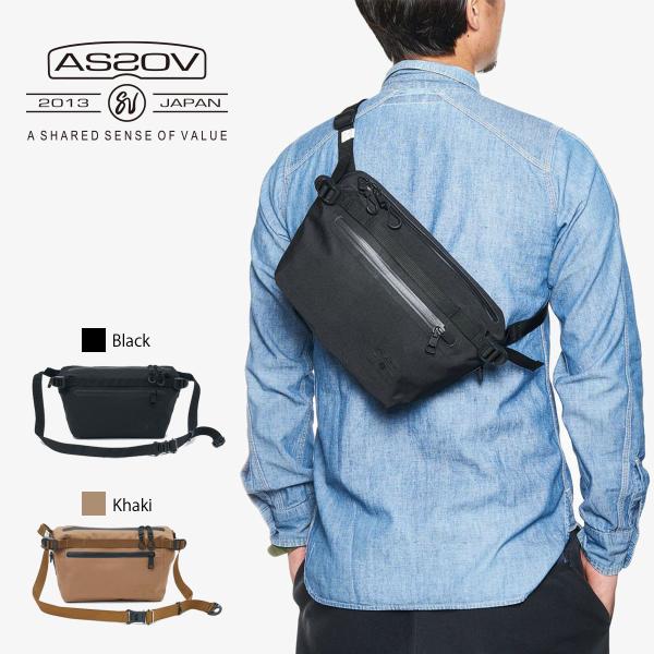 アッソブ ボディバッグ メンズ レディース WATER PROOF CORDURA 305D FAN...