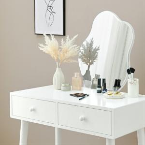 ドレッサーデスク 化粧台 かわいい 鏡台 白 ...の詳細画像4
