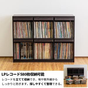 本棚 扉付き ディスプレイラック 大容量 レコ...の詳細画像4