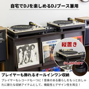 本棚 扉付き ディスプレイラック 大容量 レコ...の詳細画像5