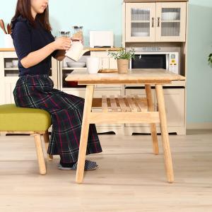ダイニングテーブル 幅120cm 収納 棚付き...の詳細画像2