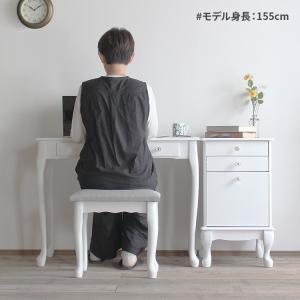 ドレッサー デスク 勉強机 学習机 白 鏡なし...の詳細画像3