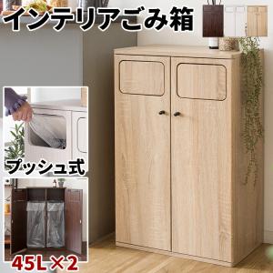 ゴミ箱 おしゃれ 45l ごみ箱 分別 45リットル 2分別 北欧 ダストボックス キッチン ふた付...