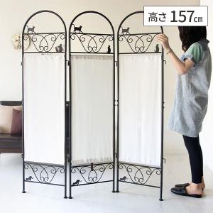 猫のパーテーション SK-2828 3連 宮武製作所 黒猫 キャット