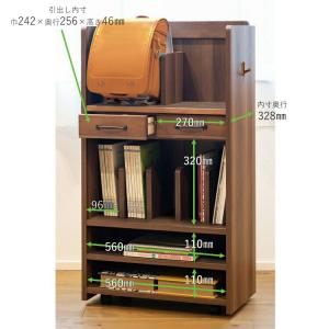 ランドセルラック 2人用 キャスター付き 完成...の詳細画像4