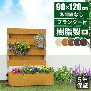 目隠しフェンス 置くだけ プランター付き 180cm 後付け 人工木