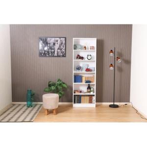 (タイムセール中) 本棚 おしゃれ 幅60×奥行29×高さ180cm ホワイト 白