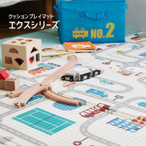 プレイマット 約178×196cm クッション 折りたたみ 撥水 軽量 リバーシブル 水拭き可 エク...