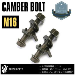 オデッセイ RC1 2013〜2014 フロント キャンバーボルト M16 (16mm) 調整幅 ±1.75° 2本セット 強度12.9 偏心ボルト 調整 補正