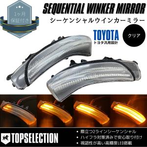 [流れるウインカー]  30系プリウス (ZVW30/35) G's対応 ドアミラー シーケンシャルウインカー 2ライン発光 ハイフラ対策済み 流星 クリアレンズ