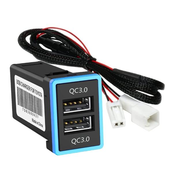 アクア NHP10 H23/12-R3/6 [アイスブルー] デュアル USBポート 2ポート QC...