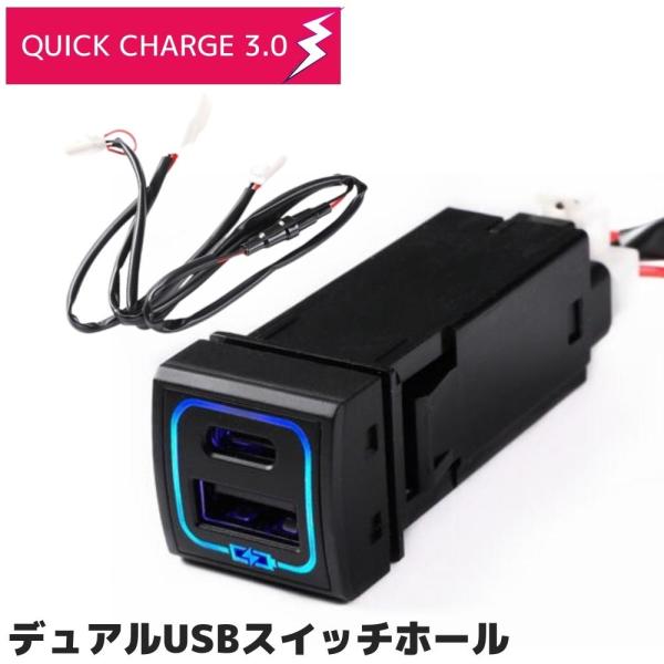 ランドクルーザー FJA300W/VJA300W R3/8- トヨタDタイプ デュアル USBポート...