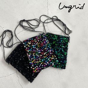 SALE アングリッド ungrid バッグ 23秋冬 スパンコールショルダーバッグ 小物 ギフト ミニバッグ ベロア 112351925001｜doubleheart