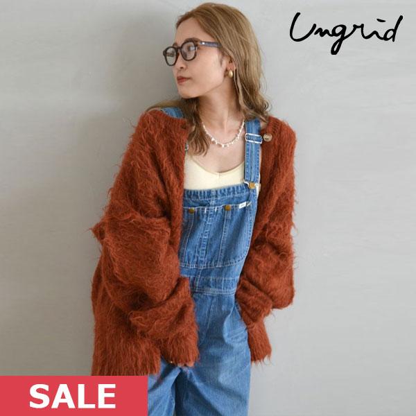 SALE アングリッド ungrid 23秋冬 フェザーヤーンニットカーデ トップス カーディガン ...