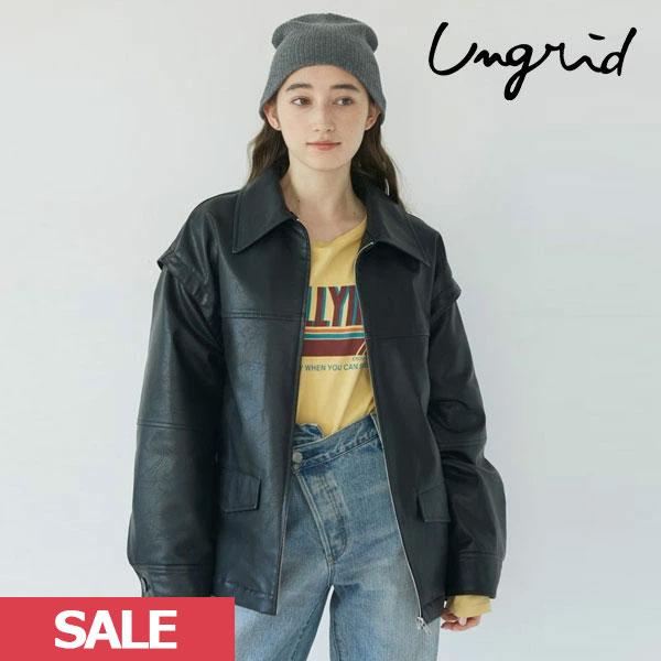 SALE アングリッド ungrid アウター 24春夏 マルチウェイフェイクレザーブルゾン 長袖 ...