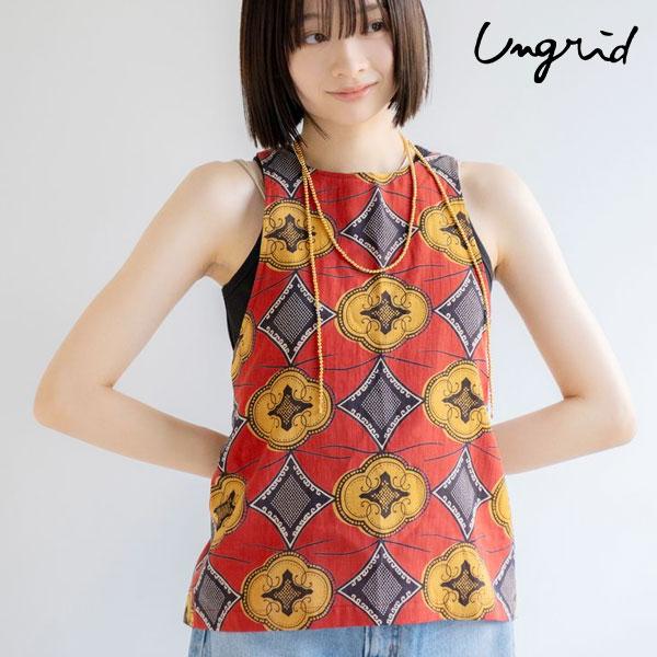 SALE60%OFF アングリッド ungrid トップス 春夏 バティック柄ビスチェ ノースリーブ...