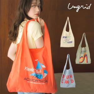 アングリッド ungrid バッグ 24秋冬 カラーロゴエコBAG 7月中旬〜9月上旬予約 小物 ハンドバッグ エコバッグ 112441923201｜doubleheart