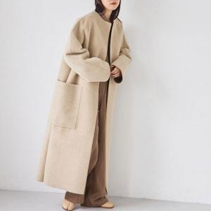 SALE TODAYFUL トゥデイフル Collarless Boa Coat カラーレスボアコート レディース コート アウター ノーカラーコート 羽織り ロング丈 長袖 ボア