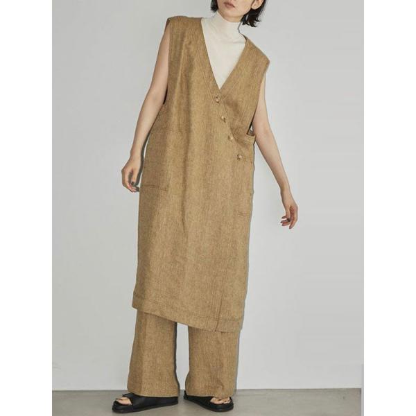 SALE50%OFF トゥデイフル TODAYFUL セール Asymmetry Linen Ves...