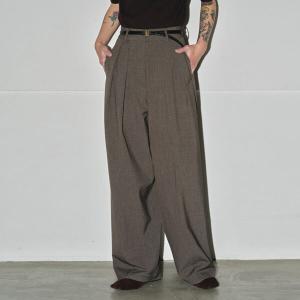 TODAYFUL 2024PreFall トゥデイフル ボトムス Doubletuck Smooth Trousers 8月下旬〜9月中旬予約 ダブルタックスムーストラウザー ロング丈 フルレングス｜doubleheart