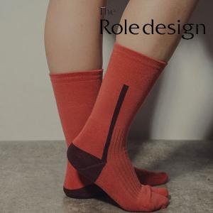 SALE The Role design ザロールデザイン SIDE LINE SOCKS WOMENS ソックス 靴下 PIGGY SOCKS ピギーソックス 足袋 たび パイル 223002 239014｜doubleheart