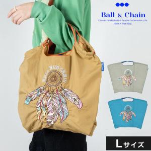 【送料無料】 Ball＆Chain ボールアンドチェーン DREAM CATCHER Lサイズ レディース バッグ BLUE LABEL ショッピング エコ トート ショルダー 刺繍｜doubleheart