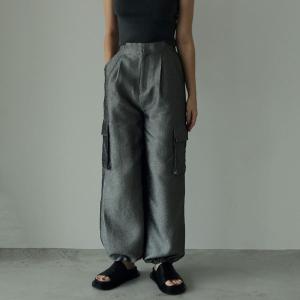 anuke 2024SpringSummer アンヌーク ボトムス Glitter Cargo Pants グリッターカーゴパンツ ロング丈 フルレングス 2024ss 62410709｜doubleheart