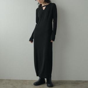 anuke 2024FallWinter アンヌーク ワンピース Soft Jersey Dress 8月上旬〜下旬予約 ソフトジャージードレス ロング丈 長袖 24秋冬 62420309｜doubleheart