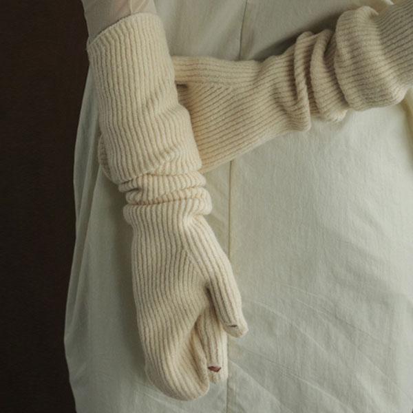 anuke 2024FallWinter アンヌーク 小物 Rib Knit Armwarmers ...