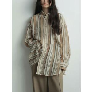 SALE40%OFF アンヌーク anuke 2026SpringSummer トップス Sheer Stripe Shirts シアーストライプシャツ ロング丈 長袖 26春夏 62520424